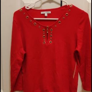 Notations sweater size small red